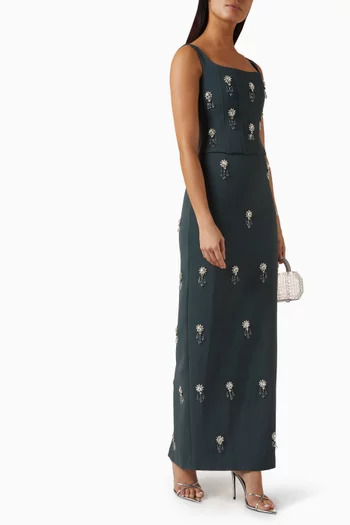 The Ultimate Muse Crystal-embellished Maxi Skirt