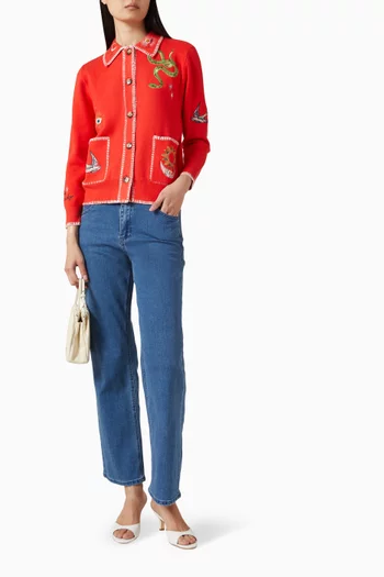 كارديغان مزين بزخارف