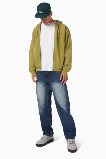 كنزة بغطاء رأس وشعار الماركة بخط يدوي صغير مزيج صوف 