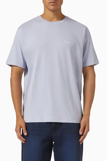 Cursive Small Logo T-shirt in Cotton