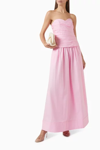 بلوزة بدرابيه مزيج قطن