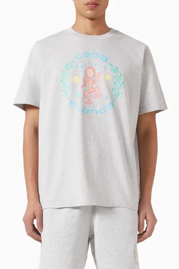 تي شيرت بطبعة دانس جوي قطن عضوي