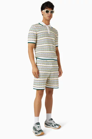 تي شيرت بولو قطن بغرزة معلقة