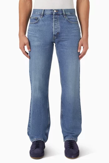 بنطال جينز بقصة فضفاضة دينم