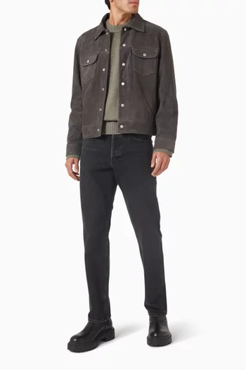 بنطال جينز بقصة ساق مستقيمة دينم