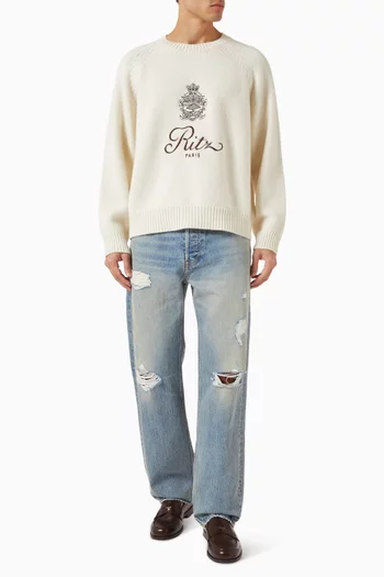 بنطال جينز بقصة فضفاضة دينم