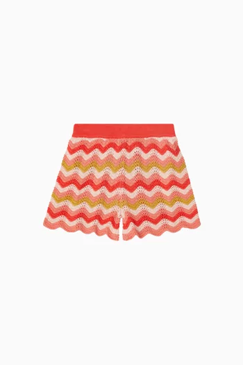 Nine Chevron Shorts in Cotton-knit
