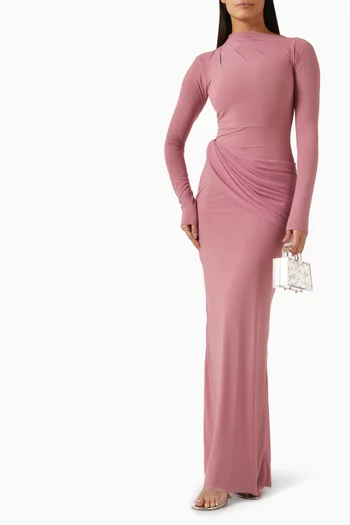 فستان سهرة اولجا ليكرا مالاي وقماش شبكي