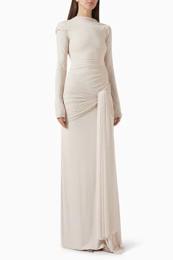 Denise Draped Dress in Malai Lycra