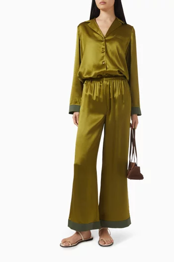 طقم بيجاما إيلا حرير