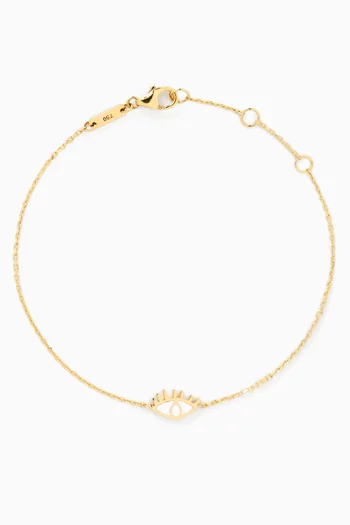 سوار يا عين بحلية عين الحسود مطلية بالمينا ذهب عيار 18