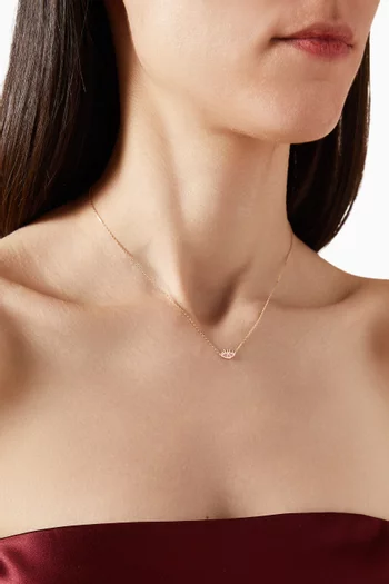 قلادة يا عين بدلاية على شكل عين الحسود مطلية بالمينا ذهب عيار 18