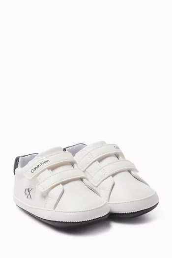 Kiki Velcro Sneakers in Faux Leather