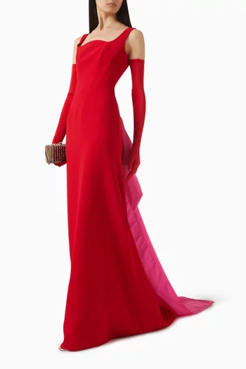 فستان سهرة جرانتو كريب وتفتا