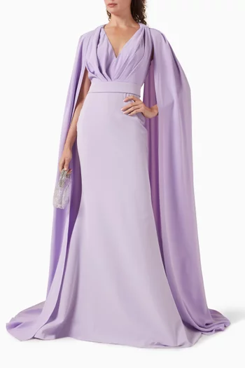 فستان سهرة دلال بكاب