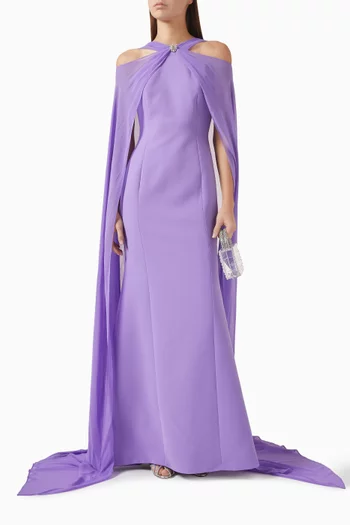 Straight-fit Gown in Crepe