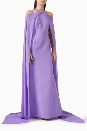 Straight-fit Gown in Crepe