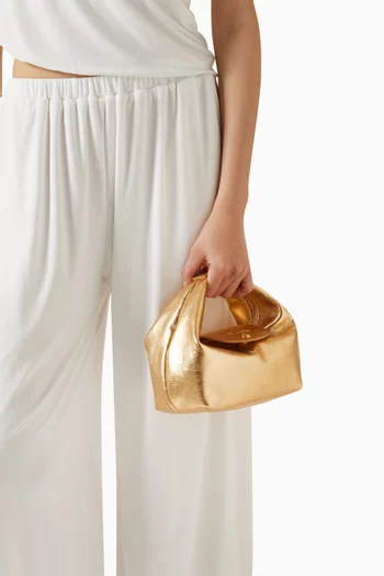 Mini Le Pliage Xtra Handbag in Metallic Leather