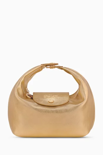 Mini Le Pliage Xtra Handbag in Metallic Leather