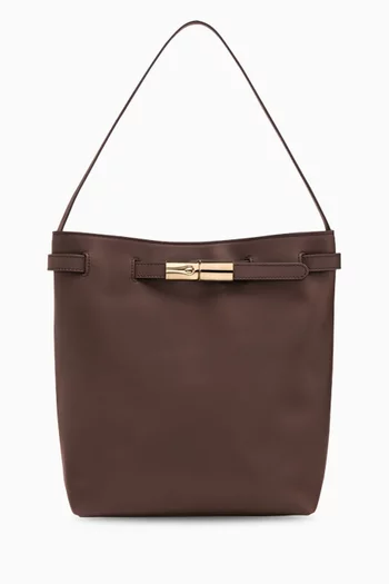 Large Le Roseau Smart Shoulder Bag in Leather