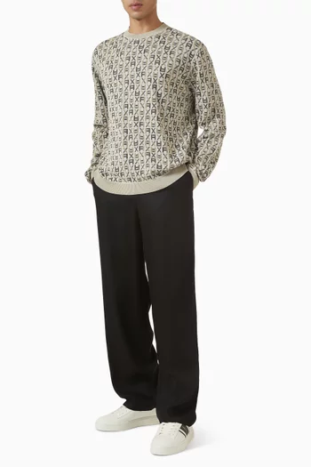 AX Logo Sweater in Cotton