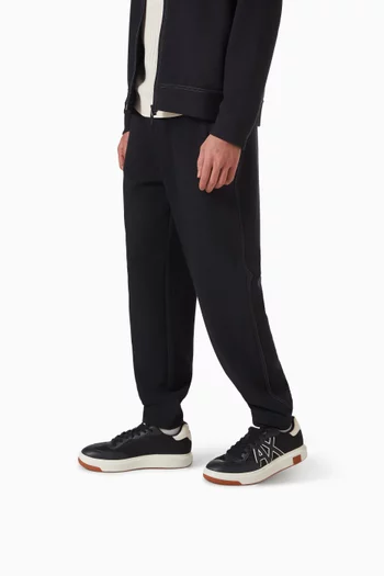 Logo Sneakers in Faux Leather