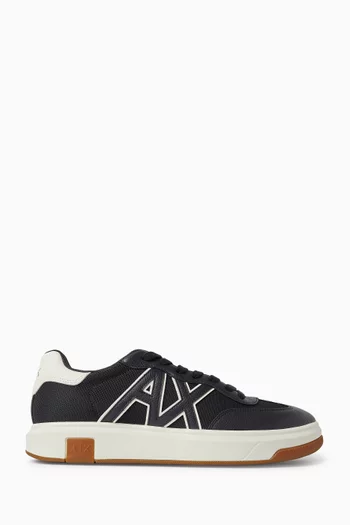 Logo Sneakers in Faux Leather