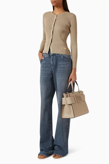 كارديغان بشعار الماركة مزيج رايون