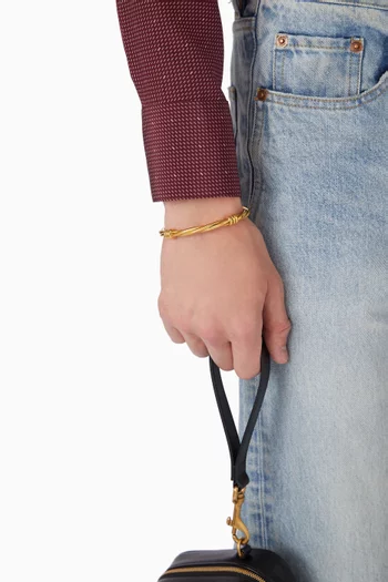 سوار مفتوح بتصميم ملفوف معدن