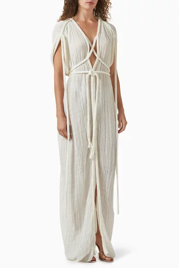 Helia Braided Gown in Cotton