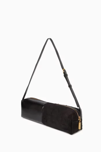 Kye Shoulder Bag in Leather & Calf Hair