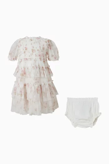 فستان بنقشة زهور ماغنوليا