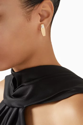 أقراط بيل مرصعة بالماس ذهب أصفر عيار ‏18‏