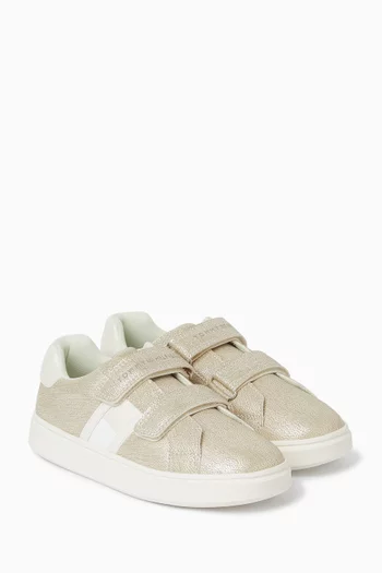 Flag Low Cut Velcro Strap Sneakers
