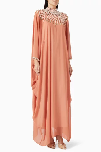 Pearl Embroidered Maxi Dress