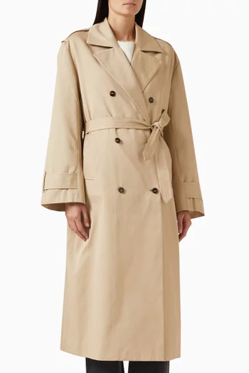 Gabriel Belted Trench Coat in Cotton