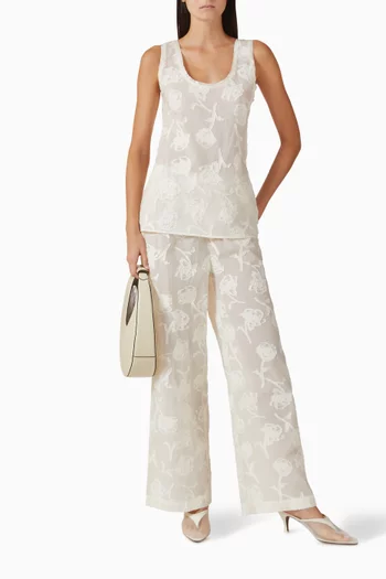 Azalea Jacquard Cami Top in Cotton Blend