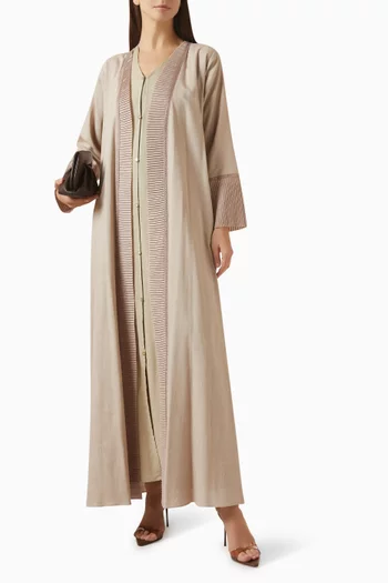 3-piece Abaya Set in Linen