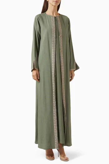 3-piece Abaya Set in Linen