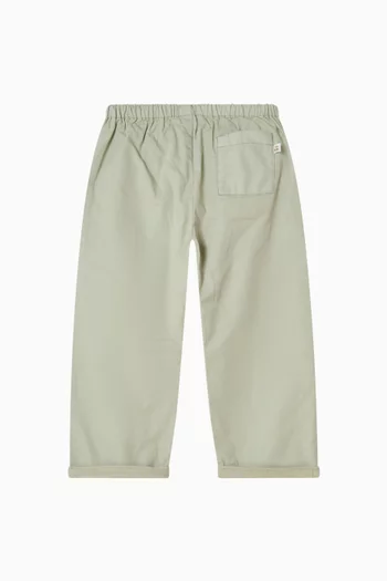 بنطال رياضي بقصة ساق مستقيمة قطن