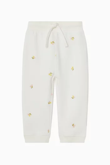 Lemon-print Sweatpants in Cotton