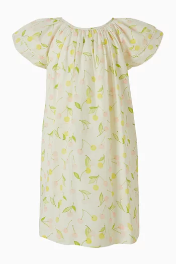 فستان بنقشة ليمون متدلية