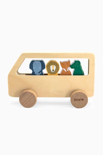 Wooden Animal Bus