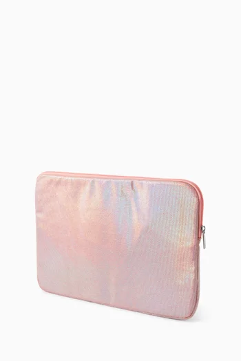 حافظة جهاز كمبيوتر محمول قماش لامع