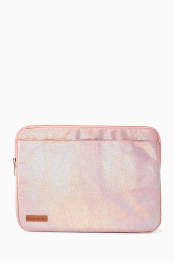 حافظة جهاز كمبيوتر محمول قماش لامع