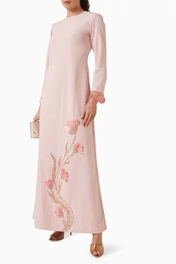 Floral Bead-embellished Dress