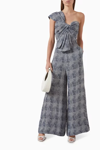Eden Wide-leg Jumpsuit in Linen-gauze
