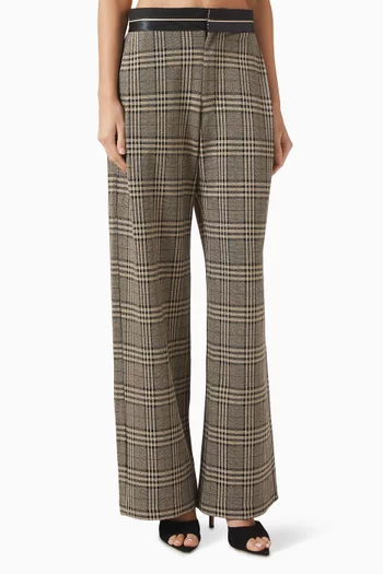 Aubrey Pants in Stretch Plaid