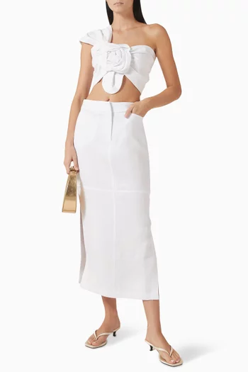 Reese Midi Skirt in Hemp