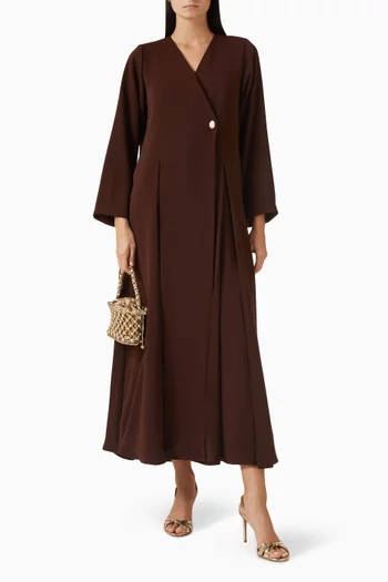 Flowy Abaya in Moroccan Crepe